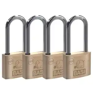 Vorhängeschlösser gleichschließend Basi 4er Set mit hohem Bügel