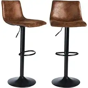 Barhocker Set mit Lehne, höhenverstellbar und drehbar