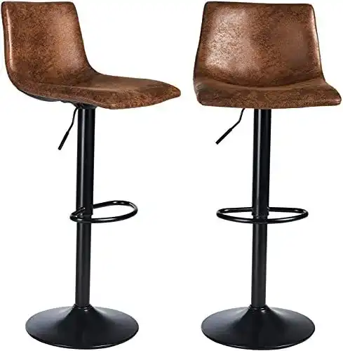 Barhocker Set mit Lehne, höhenverstellbar und drehbar