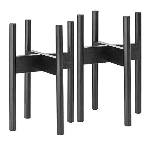 Blumenständer Rubberneck 2er Set aus Bambus für Pflanzen