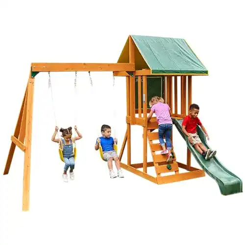KidKraft Appleton Spielturm aus Holz für den Garten