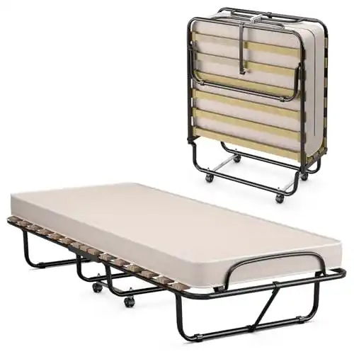 Klappbares Gästebett COSTWAY 80x190cm mit Matratze