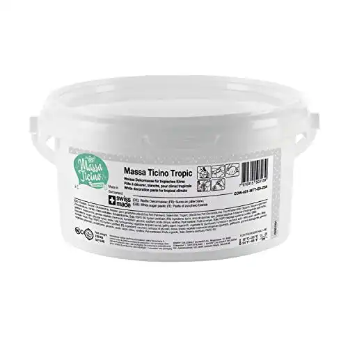 Rollfondant Massa Ticino Mona Lisa Tropic Bride White 2,5 kg Eimer