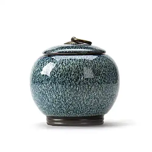 Urne für Haustiere Uziqueif aus Keramik für Asche von Hund und Katze
