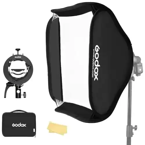 Softbox für Aufsteckblitz Godox S2 80x80cm Faltbare Universal Softbox