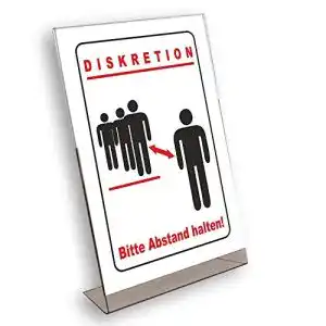 Abstand halten Aufsteller für öffentliche Orte