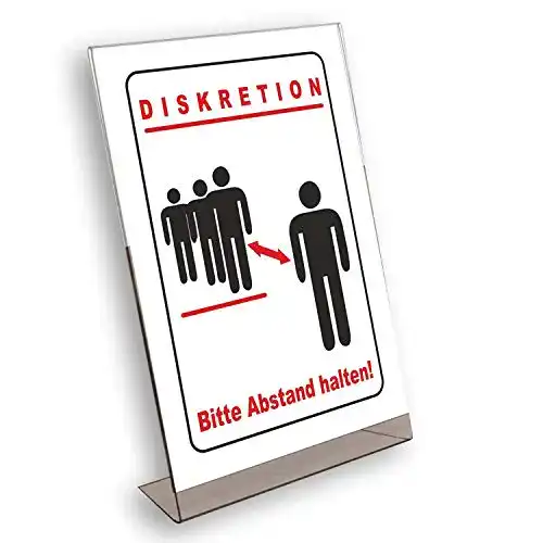 Abstand halten Aufsteller für öffentliche Orte