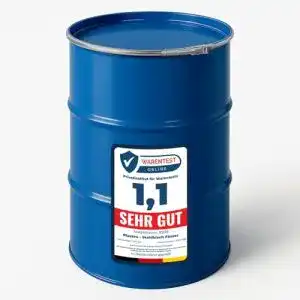 Metallfass Plasteo maier 213 Liter blaues Deckelfass aus Stahl