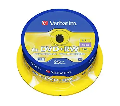 Verbatim DVD+RW 4x Matt Silver 4.7GB 25 Stück Spindel DVD-RW