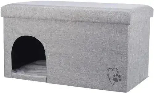 Hundehöhle Trixie Kimy 36315 für Hunde und Katzen, 72 × 40 × 40 cm, hellgrau