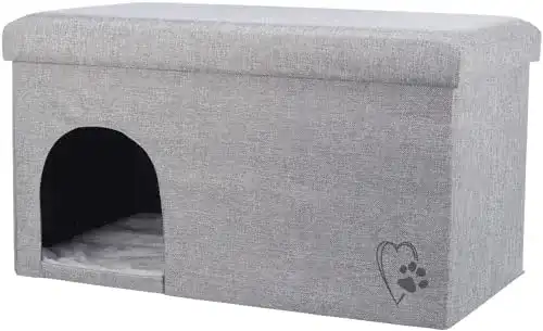 Hundehöhle Trixie Kimy 36315 für Hunde und Katzen, 72 × 40 × 40 cm, hellgrau
