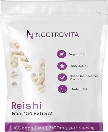 Reishi Kapseln Nootrovita 180 Stück mit 2100 mg Extrakt