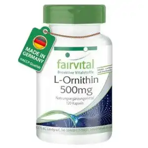 L-Ornithin Fairvital 500mg 120 Kapseln vegan und hochdosiert
