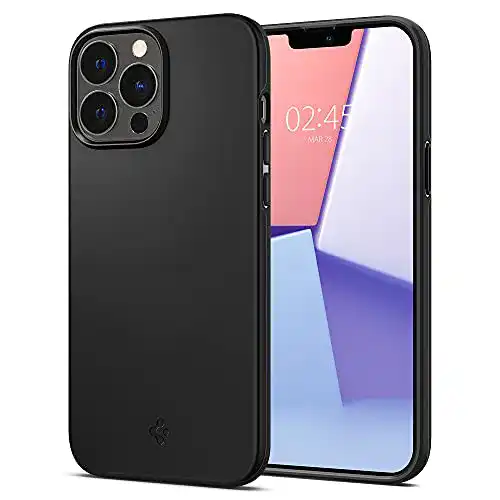 Spigen Thin Fit Hülle für iPhone 13 Pro – Schwarz, kompatibel mit iPhone 13