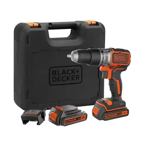 Bürstenloser Akku-Schlagbohrschrauber von Black+Decker mit 2 Akkus