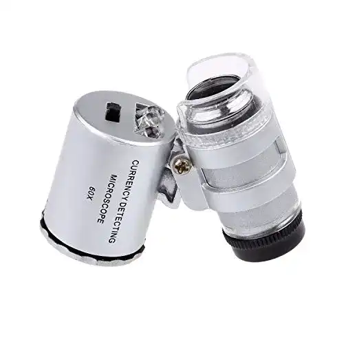 Juwelierlupe Kare & Kind 60X Mini mit LED und UV-Licht