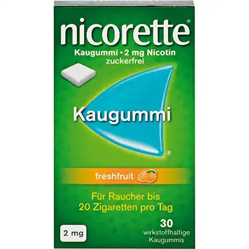 Nikotinkaugummi Nicorette 2 mg Freshfruit Kaugummi 30 Stück