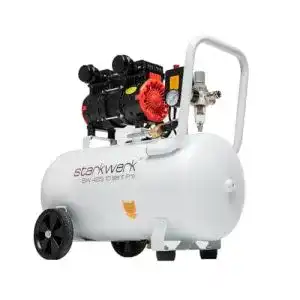 Starkwerk Flüsterkompressor 10 Bar mit 50 Liter Kessel und Wasserabscheider