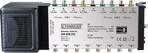 Schwaiger SEW4098 531 Multischalter 9 zu 8 für SAT-Anlagen