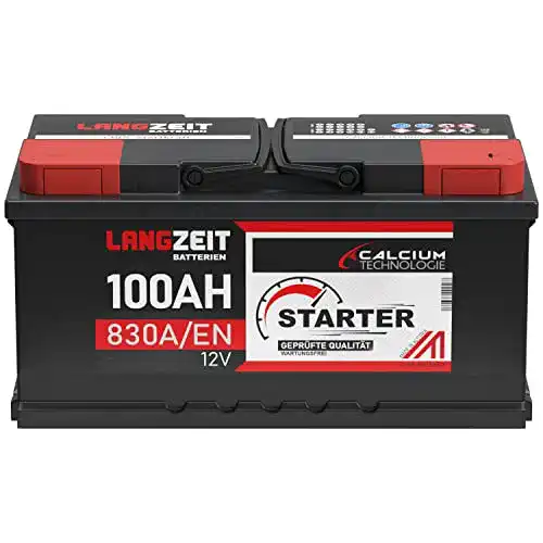 Autobatterie 100Ah Langzeit, 12V Wartungsfrei für Hohe Lebensdauer