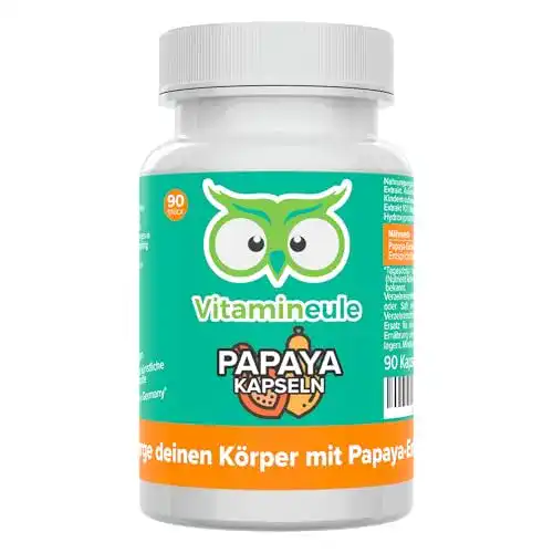 Papain Papaya Kapseln 400 mg Extrakt – hochdosiert und vegan