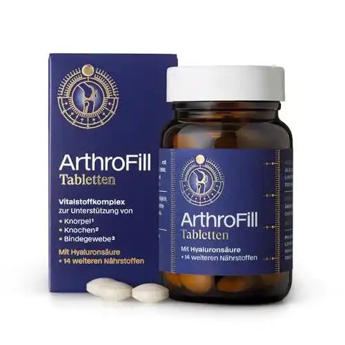 Bindegewebe Tabletten Arthrofill – Hyaluron Kapseln mit Vitaminen und Mineralstoffen