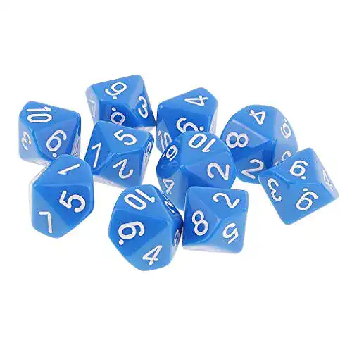 DnD-Würfel Yourandoll 10 Stück Polyedrische D10 Würfel
