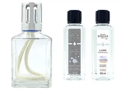 Duftlampe Lampe Berger Essentielle Carree Set aus Glas