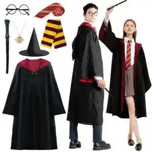 Harry Potter Kostüm für Erwachsene – 7-teiliges Zauberer Cosplay Set