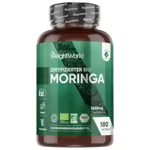 Moringa Kapseln Bio 1650mg aus Moringa Oleifera – 180 vegane Kapseln