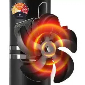 Ofenventilator Xmasneed, 5-Blatt Kaminventilator ohne Strom