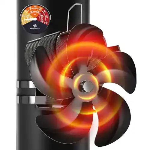 Ofenventilator Xmasneed, 5-Blatt Kaminventilator ohne Strom