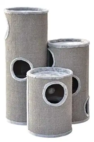 Kratztonne Nanook Kratzbaum Condo mit Spielball und Sisal