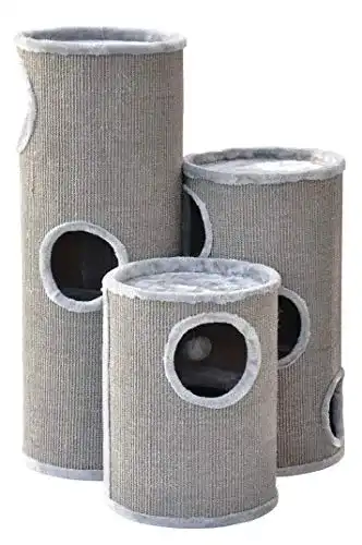Kratztonne Nanook Kratzbaum Condo mit Spielball und Sisal