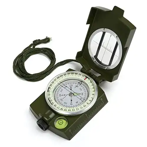 GWHOLE Militärkompass mit Tasche für Camping und Outdoor-Aktivitäten