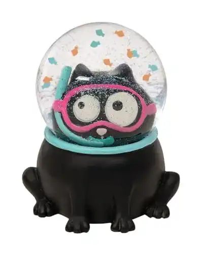 Schneekugel Ed, The Cat im Katzen Design mit Glitter und Fischen