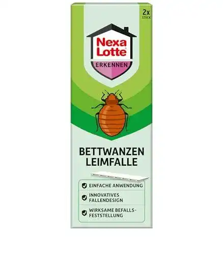 Bettwanzenfalle Nexa Lotte Leimfalle, 2 Stück zur Bekämpfung von Bettwanzen
