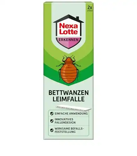 Bettwanzenfalle Nexa Lotte Leimfalle, 2 Stück zur Bekämpfung von Bettwanzen