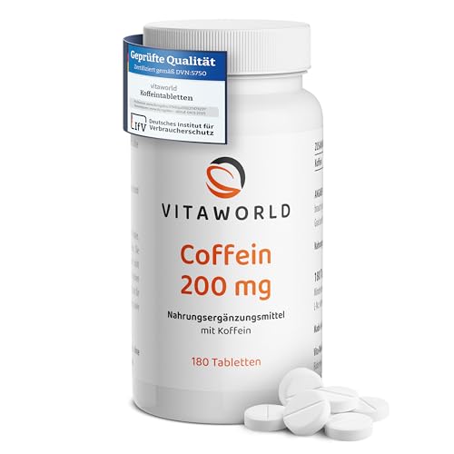 Koffeintabletten mit 200 mg Coffein von Vita World