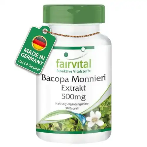 Brahmi Fairvital Bacopa Monnieri Extrakt 500mg 90 Kapseln