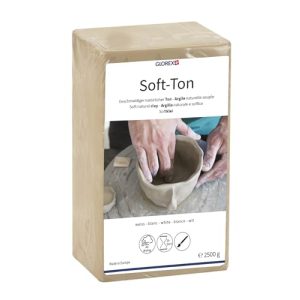 Töpferton Glorex 6 8075 301 Soft Ton weiß 2500 g