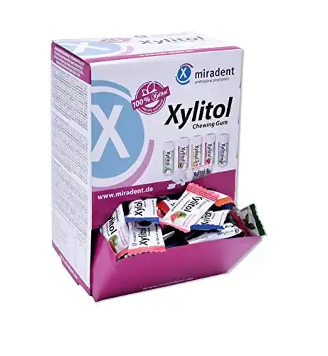 Miradent Xylit-Kaugummi in Schüttbox, 200 Stück