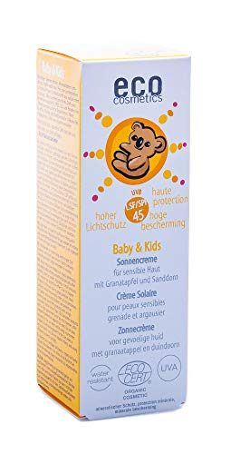 Eco Cosmetics Baby Sonnencreme LSF 45, wasserfest und vegan