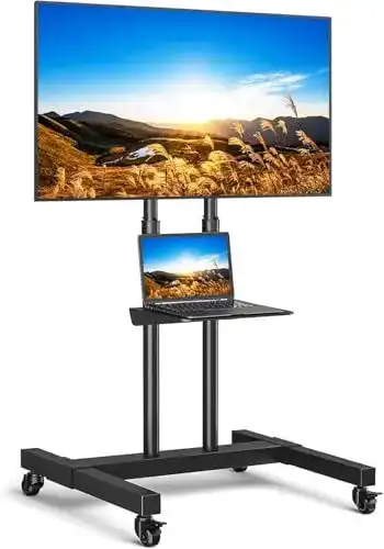 Mobiler TV-Ständer mit Rollen für Fernseher von 32 bis 80 Zoll