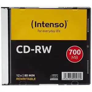 Intenso 2801622 CD-RW Rohlinge 700 MB 12x Speed im Slim Case