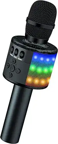 Bonaok Karaoke Mikrofon für Kinder – Tragbares Mikrofon mit Bluetooth