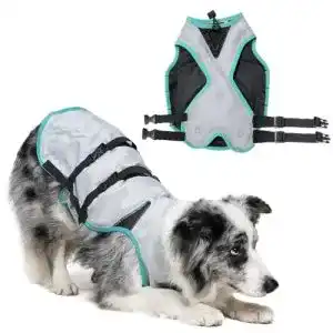 Kühlweste für Hunde Suitical Dry Cooling Vest in Größe M, Silber