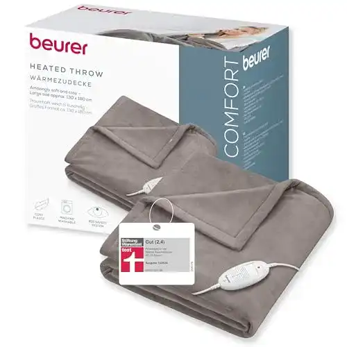 Wärmeunterbett Beurer HD 75 Heizdecke mit 6 Temperaturstufen und Sicherheitsfunktionen