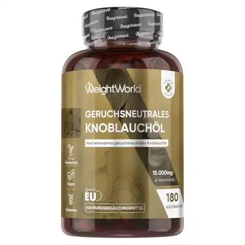 Knoblauch Kapseln mit 15000 mg Allicin – 180 pflanzliche Kapseln