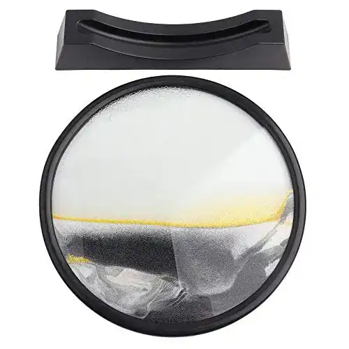 Sandbild Heepdd mit Treibsand und Sandmalerei in Schwarz